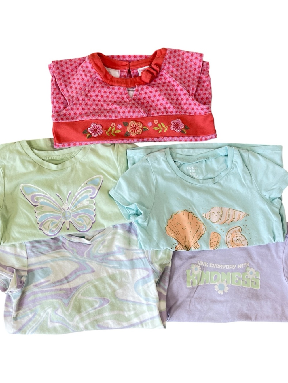 12 pc Girls Mixed Tops, Long Sleeves shirts, Pants bundle, size 6 - Picture 2 of 4